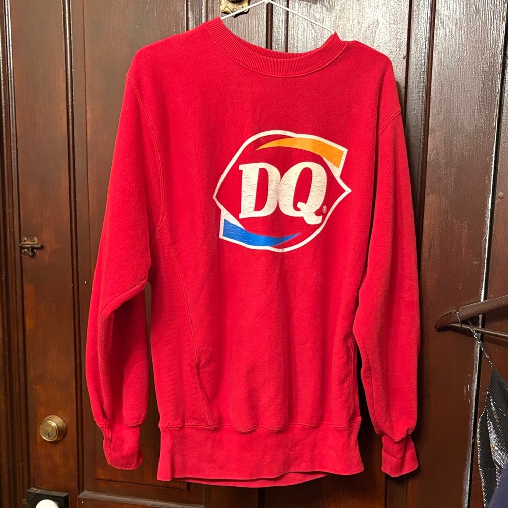 Signature Red Crewneck Men's Sweater with Logo